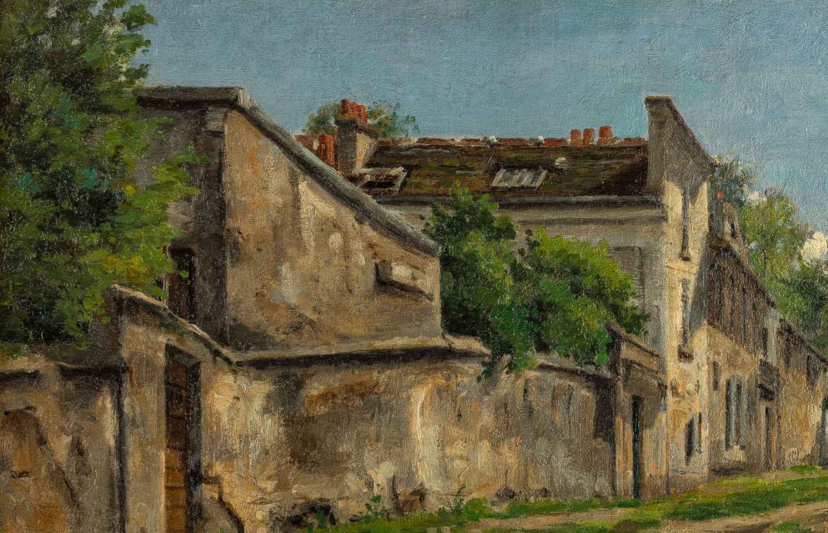 Stanislas L PINE 1835 1892 Montmartre La Rue Des Saules Galerie stanislas-l-pine-1835-1892-montmartre-la-rue-des-saules-galerie