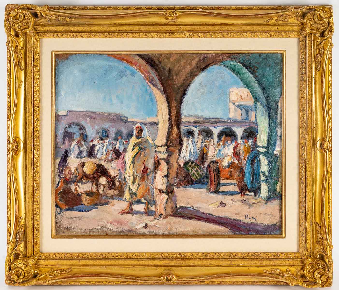 Henri PONTOY (1888 - 1968) Tableau orientaliste,Essaouira, Maroc