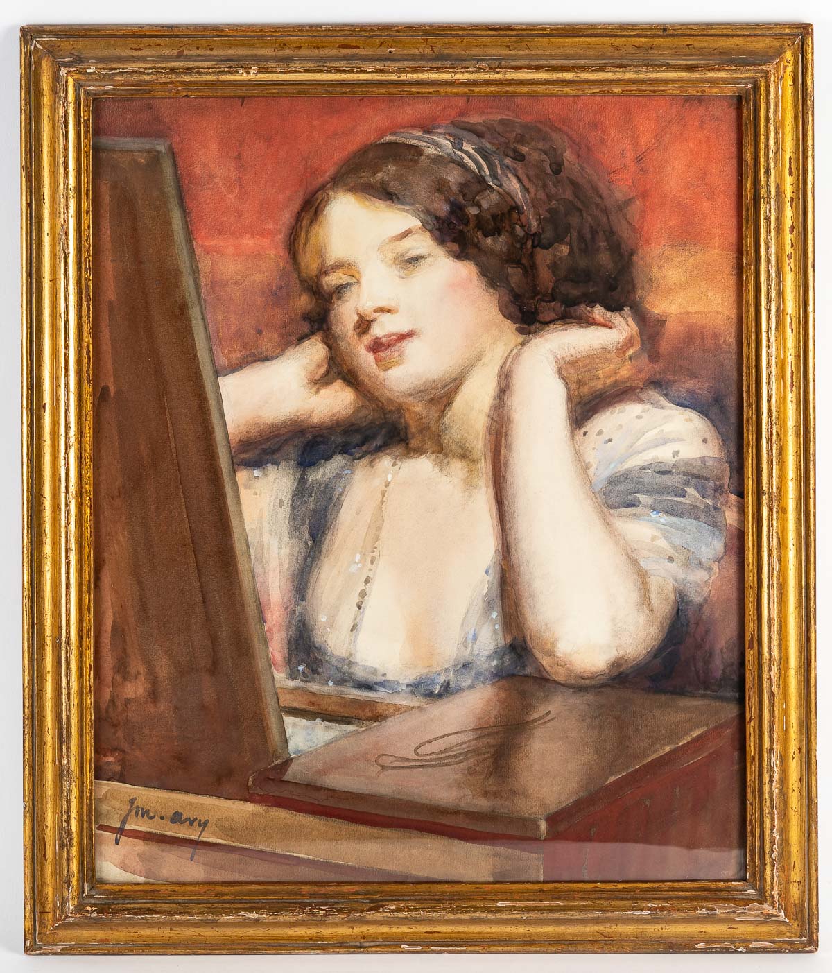 Joseph Marius AVY (1871 – 1939)jeune femme au miroir 1