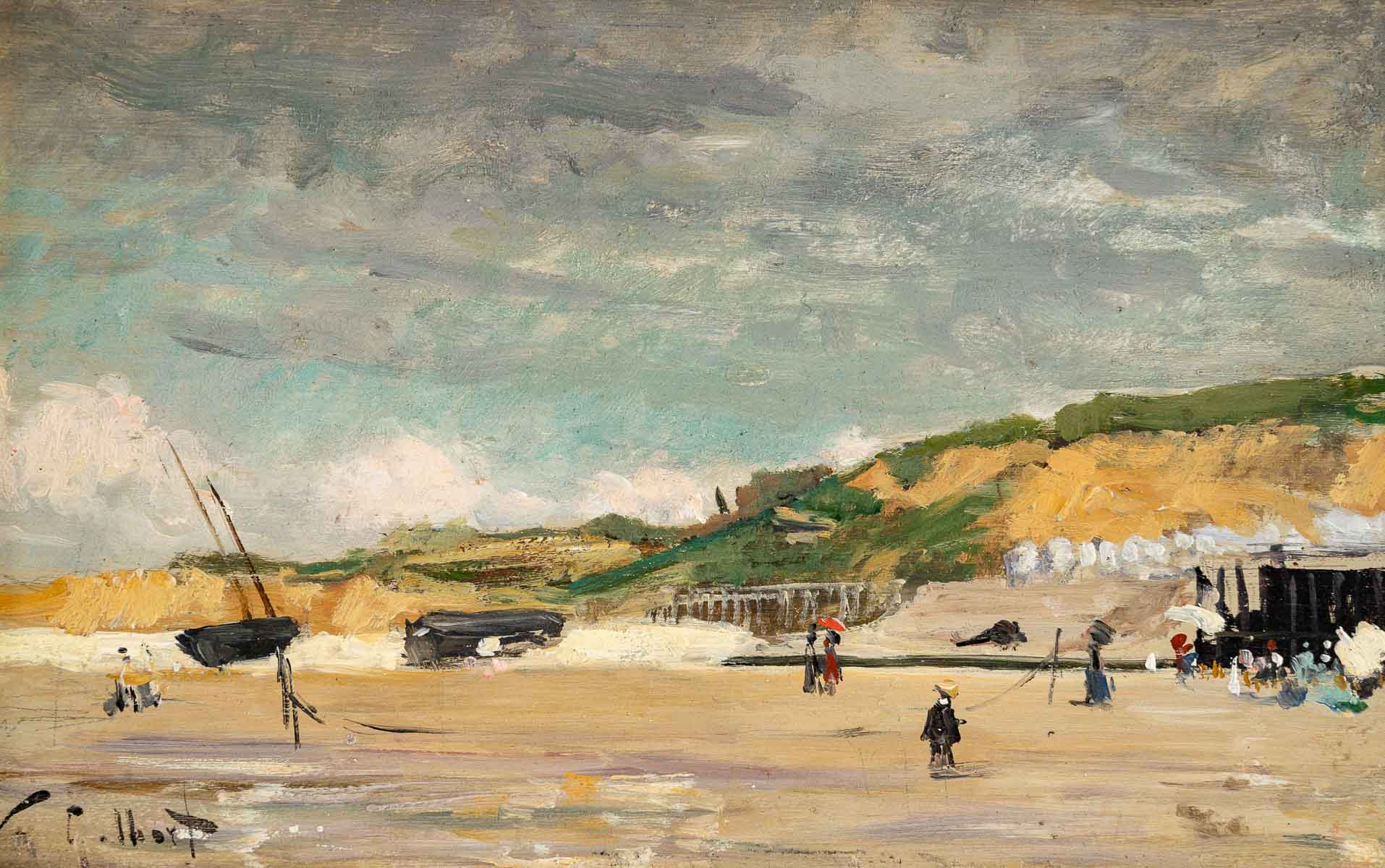 Victor GILBERT (1847 - 1935)scène de plage