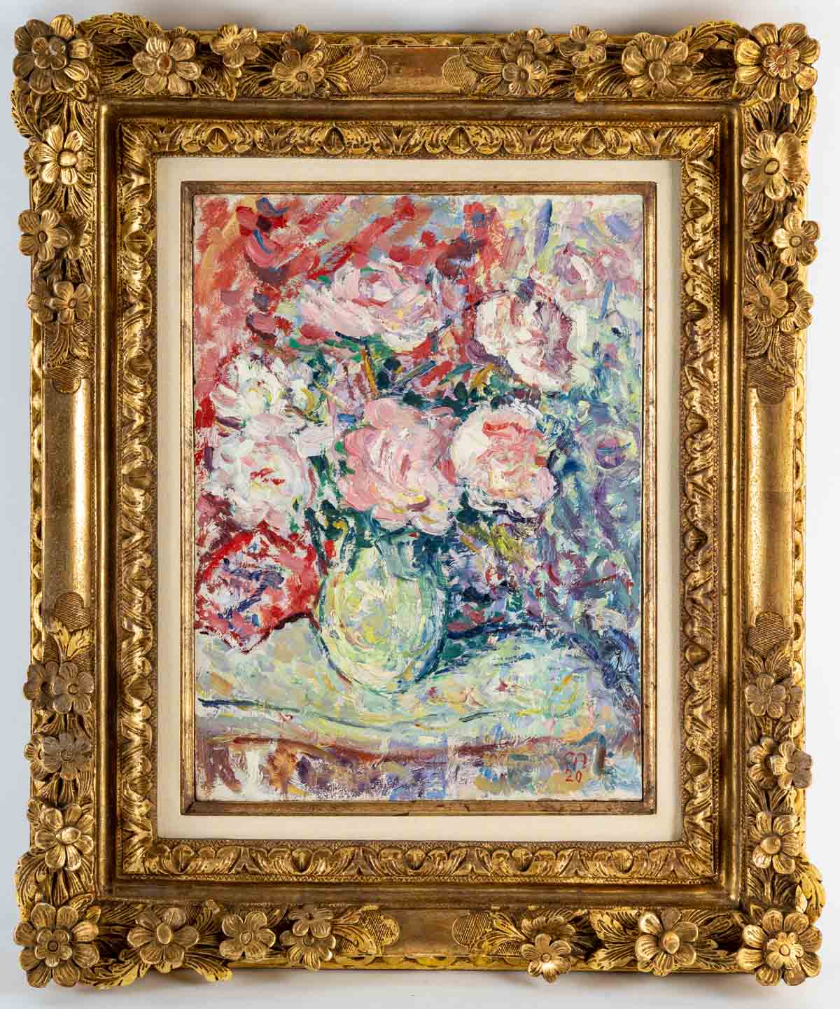 Cuno AMIET (1868 - 1961) Bouquet de fleurs, daté 1920 cadre