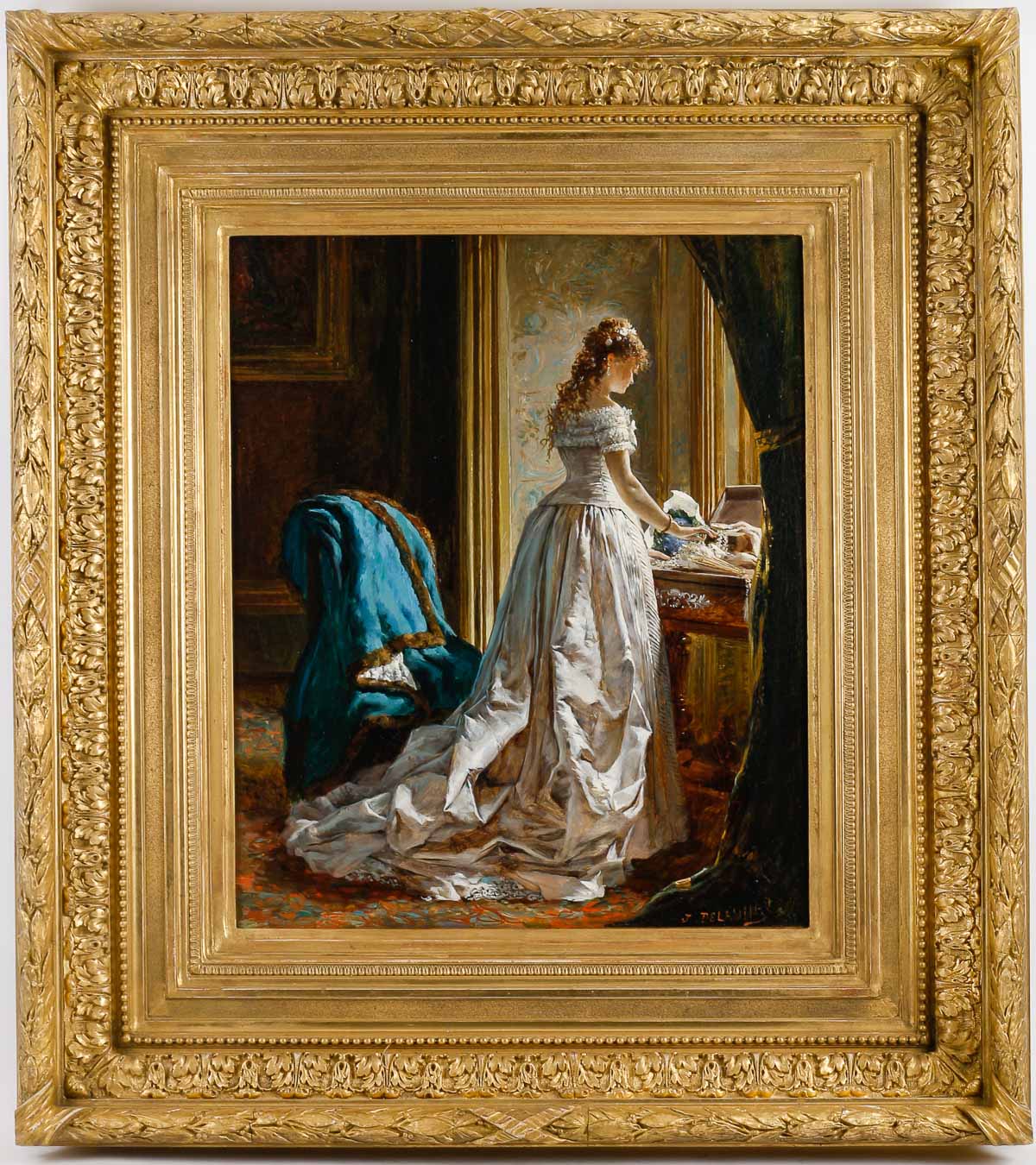 Jules DELAUNAY (1845-1906) Femme à sa toilette cadre