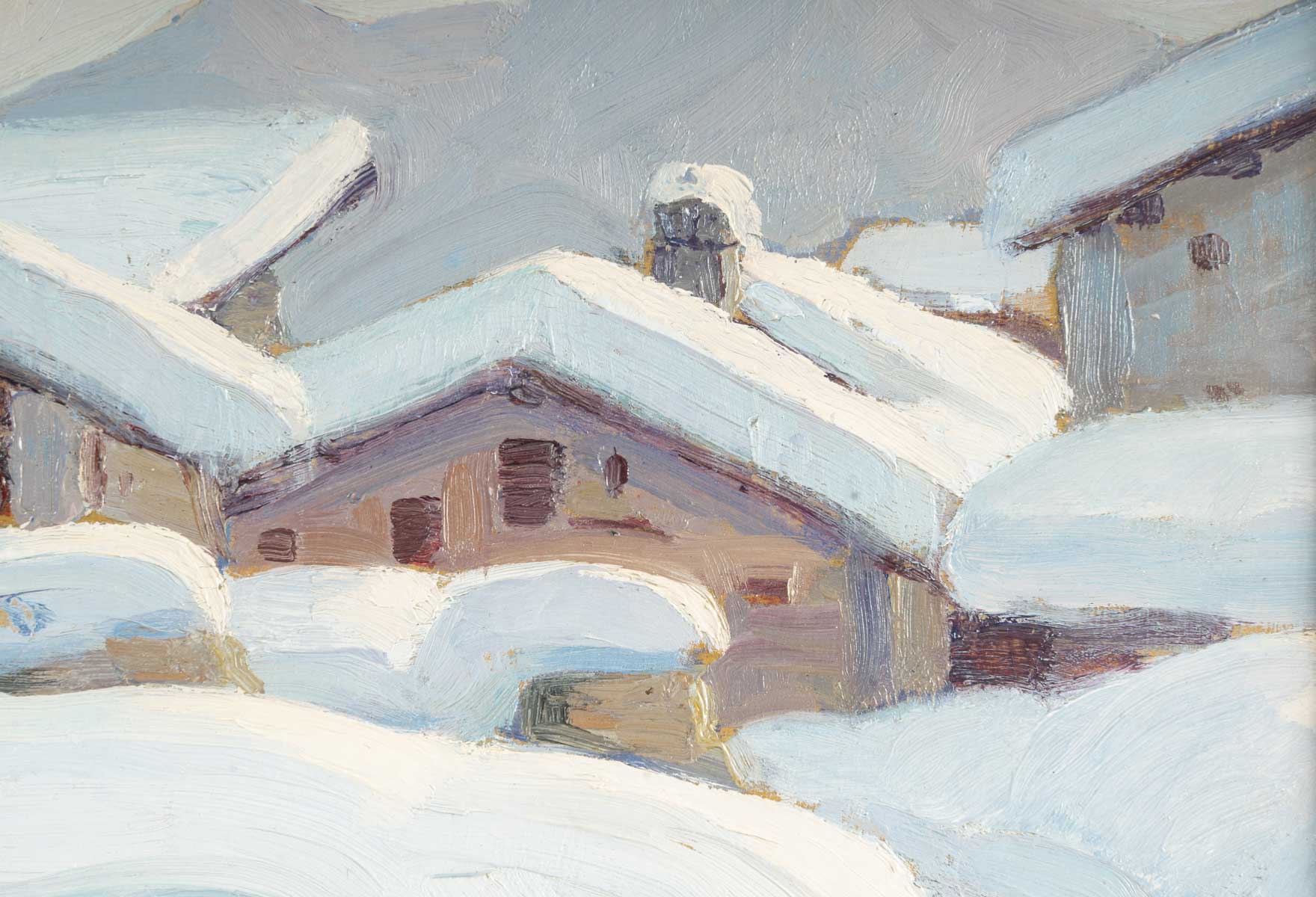 Jules Emile ZINGG (1882- 1942) Paysage de neige 4