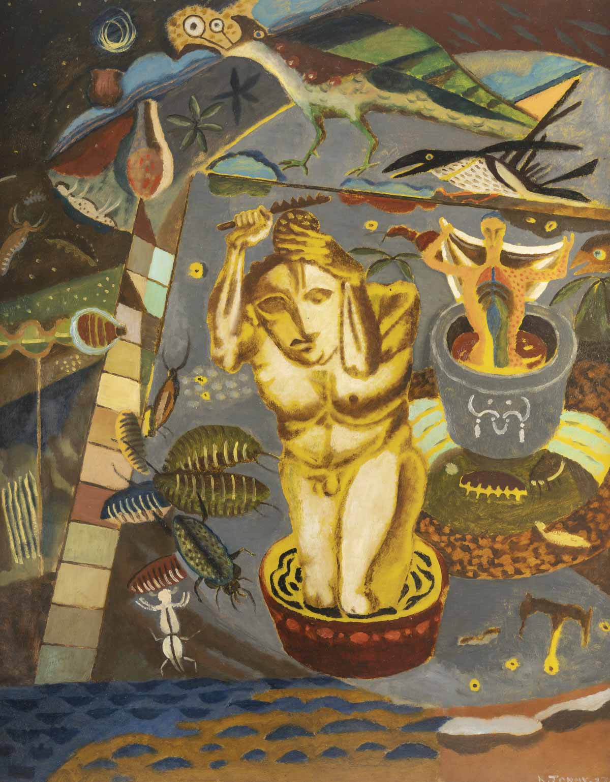 Kristians TONNY (1907- 1977) Composition surréaliste