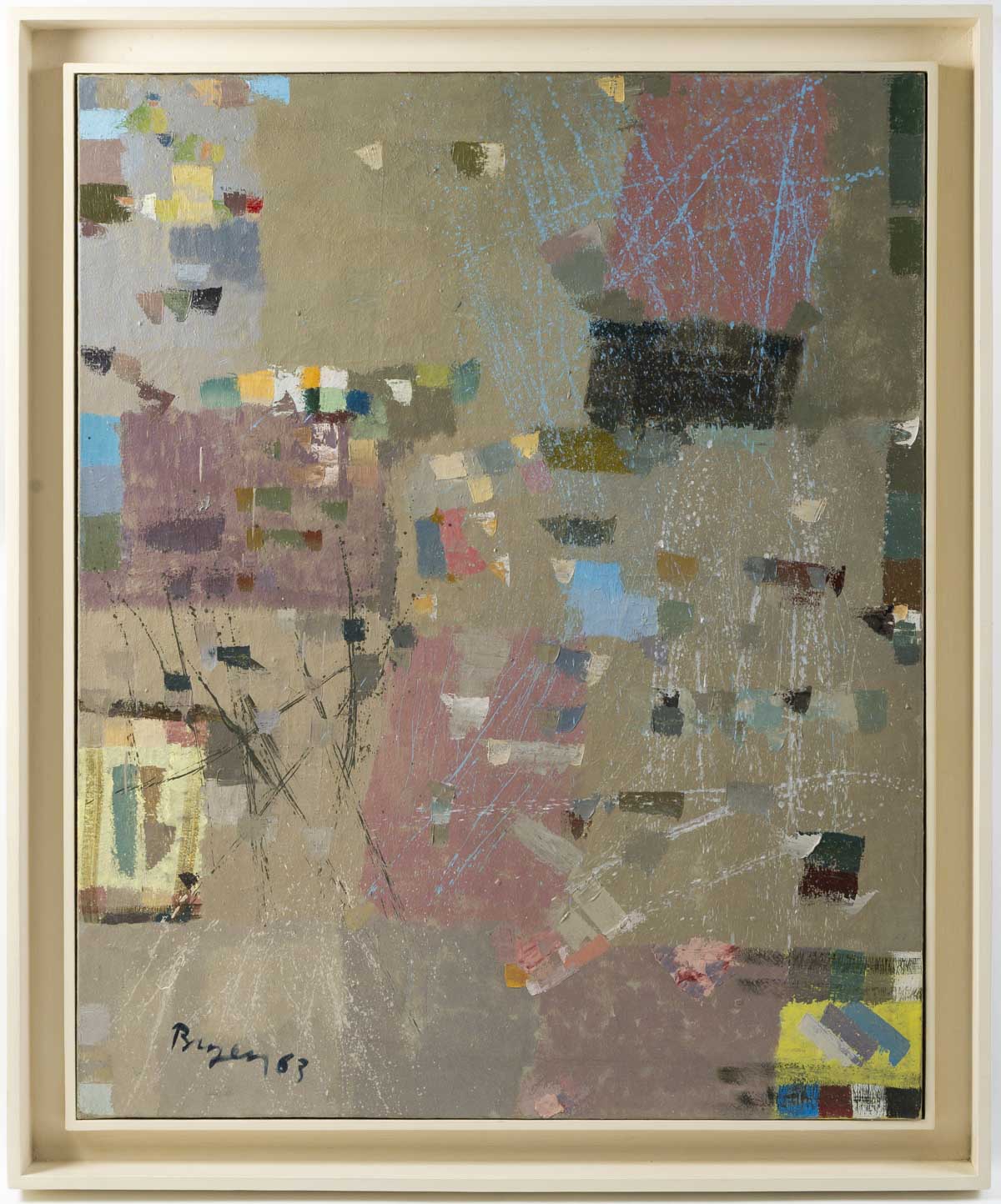 BRYEN Camille 1907 – 1977)Composition,1963 cadre BRYEN Camille 1907 - 1977)Composition,1963 cadre